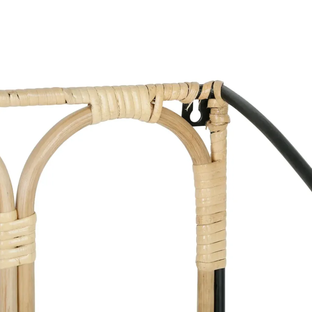 Fabrique de Styles Étagère murale en rotin et fer noir - Monarque* Étagères Murales