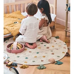 Fabrique de Styles Tapis à pois tufté d100cm coton - sweet dream*Enfant Déco