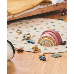 Fabrique de Styles Tapis à pois tufté d100cm coton - sweet dream*Enfant Déco