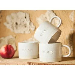 Fabrique de Styles Tasse à thé maman en grès écru moucheté 30cl* Tasses Et Mugs