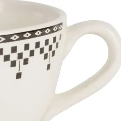 Fabrique de Styles Tasse et sous tasse en faïence 50cl - Damier* Tasses Et Mugs