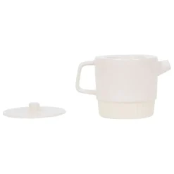 Fabrique de Styles Theiere avec filtre en grès écru 90cL - Cannele* Théières Et Cafetières