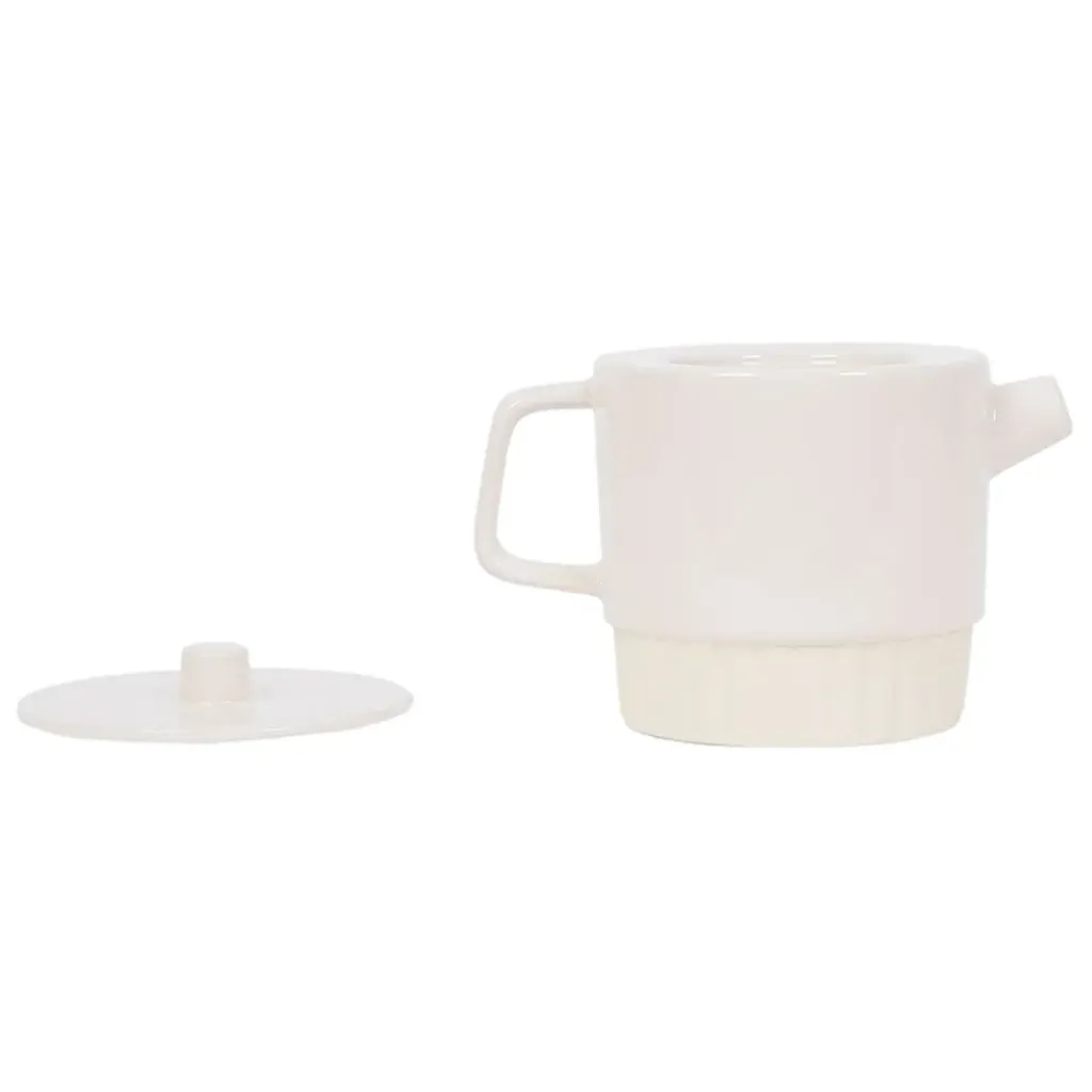 Fabrique de Styles Theiere avec filtre en grès écru 90cL - Cannele* Théières Et Cafetières