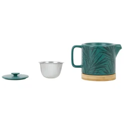 Fabrique de Styles Theiere en grès émeraude avec avec filtre - tropic'art* Théières Et Cafetières