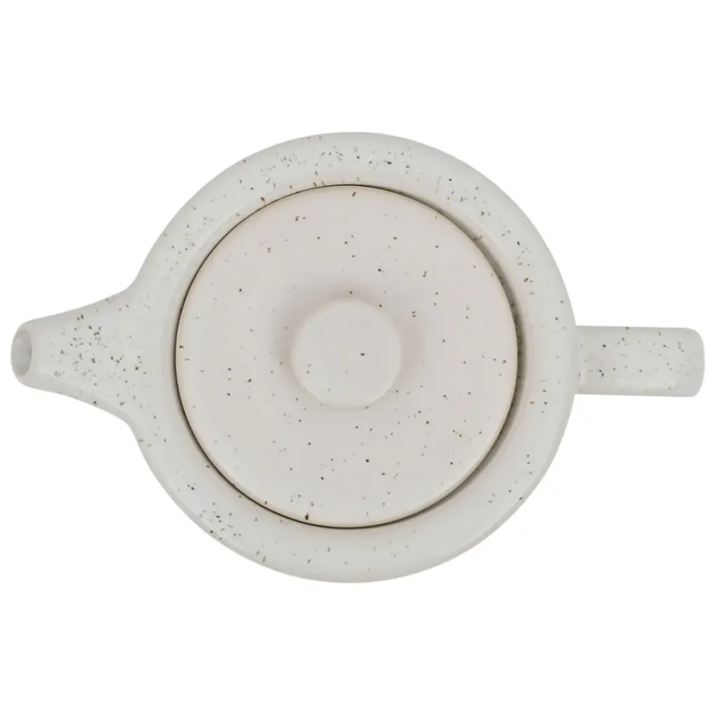 Fabrique de Styles Théière avec filtre moucheté 1.15l en grès et dessous en bois - nordika* Théières Et Cafetières