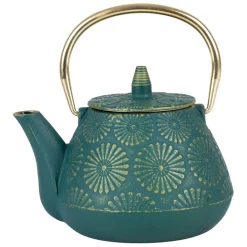 Fabrique de Styles Théière en fonte émeraude et dorée - lotus* Théières Et Cafetières