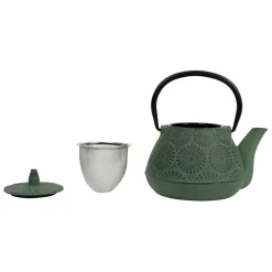 Fabrique de Styles Théière en fonte e et noir - lotus* Théières Et Cafetières