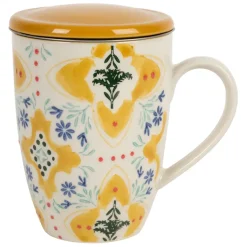 Fabrique de Styles Tisanière en grès jaune avec filtre inox 30cl - Azulejo* Tasses Et Mugs