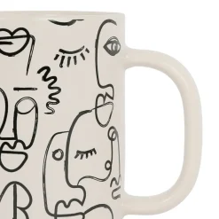 Fabrique de Styles Tisanière visage en grès avec filtre 45cl -terre brulée* Tasses Et Mugs