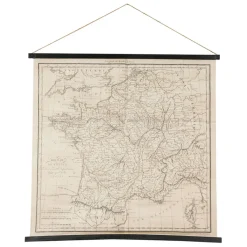 Fabrique de Styles Toile "carte royaume de fr 98x96cm* Tableaux Et Toiles