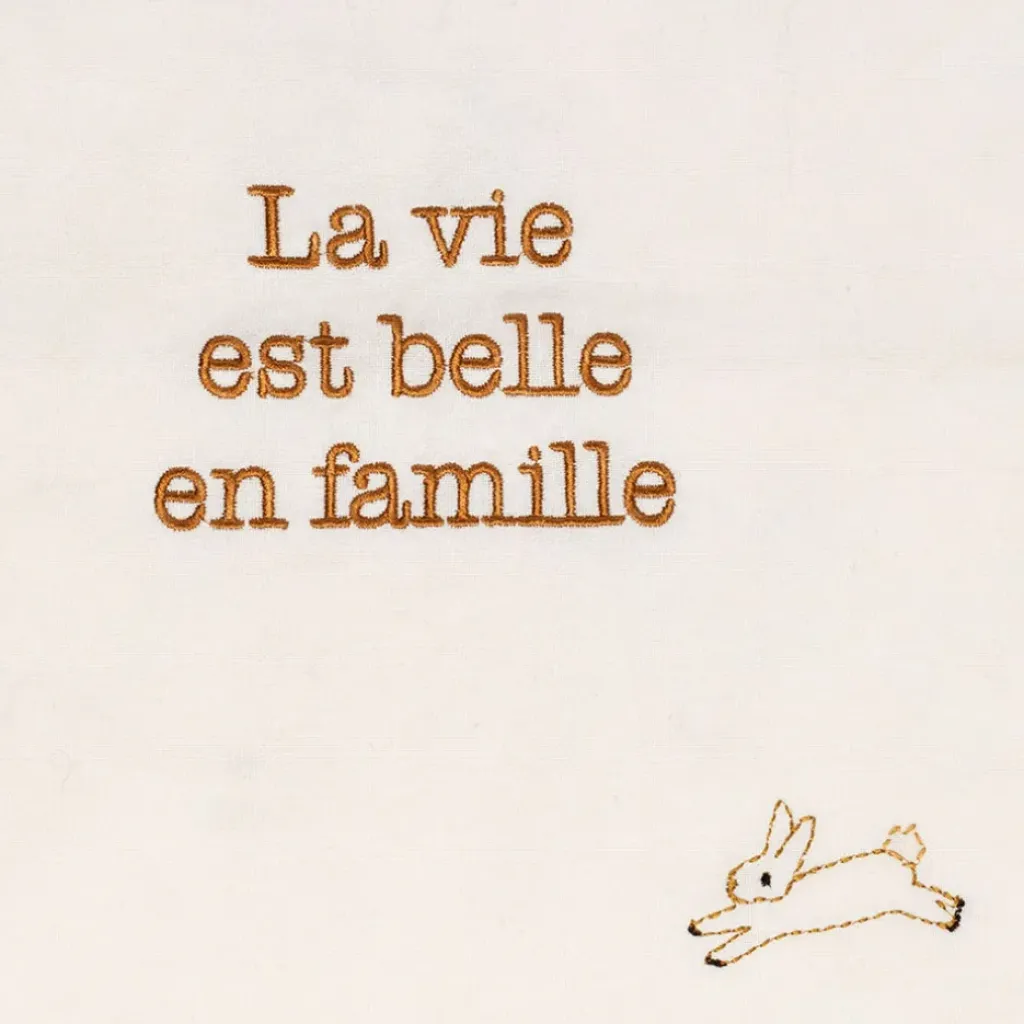 Fabrique de Styles Torchon en coton écru et brun 70x50cm - La Ferme* Torchons, Tabliers Et Maniques