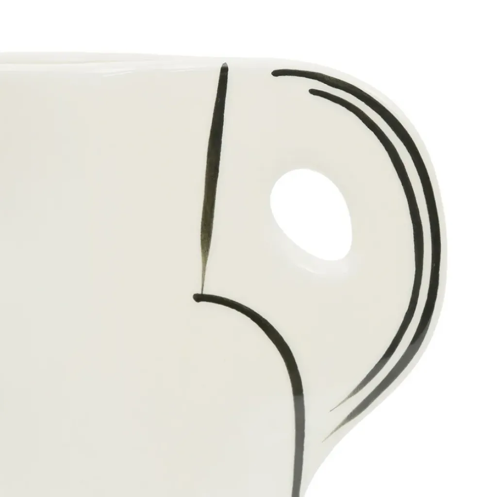 Fabrique de Styles Vase en grès écru et noir h24cm - Lumi* Vases Et Soliflores