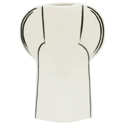 Fabrique de Styles Vase en grès écru et noir h28cm - Lumi* Vases Et Soliflores