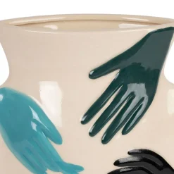 Fabrique de Styles Vase en porcelaine avec mains h31cm - Visage-Arty* Vases Et Soliflores