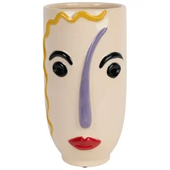 Fabrique de Styles Vase en porcelaine h30cm - Visage Arty* Vases Et Soliflores