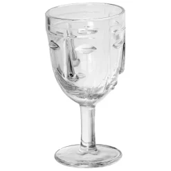 Fabrique de Styles Verre a pied visage - d8xh16.5cm* Verres À Vin
