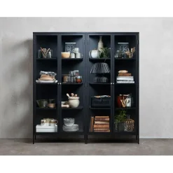 Fabrique de Styles Vitrine en métal 4 étagères h190cm - carmel* Buffets Et Vitrines